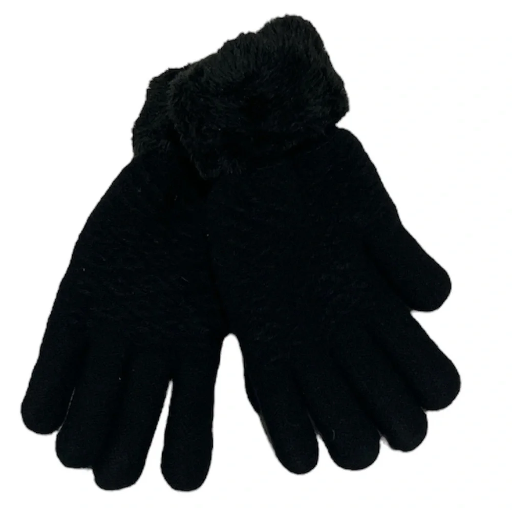 Very warm gloves mittens black womens